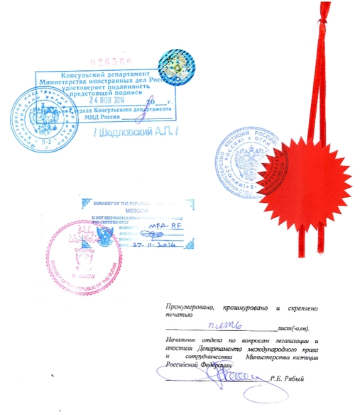 Полная консульская легализация документов для Судана